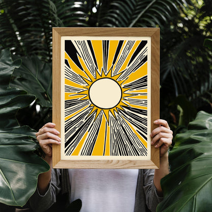 Sunburst Graphic Poster Print