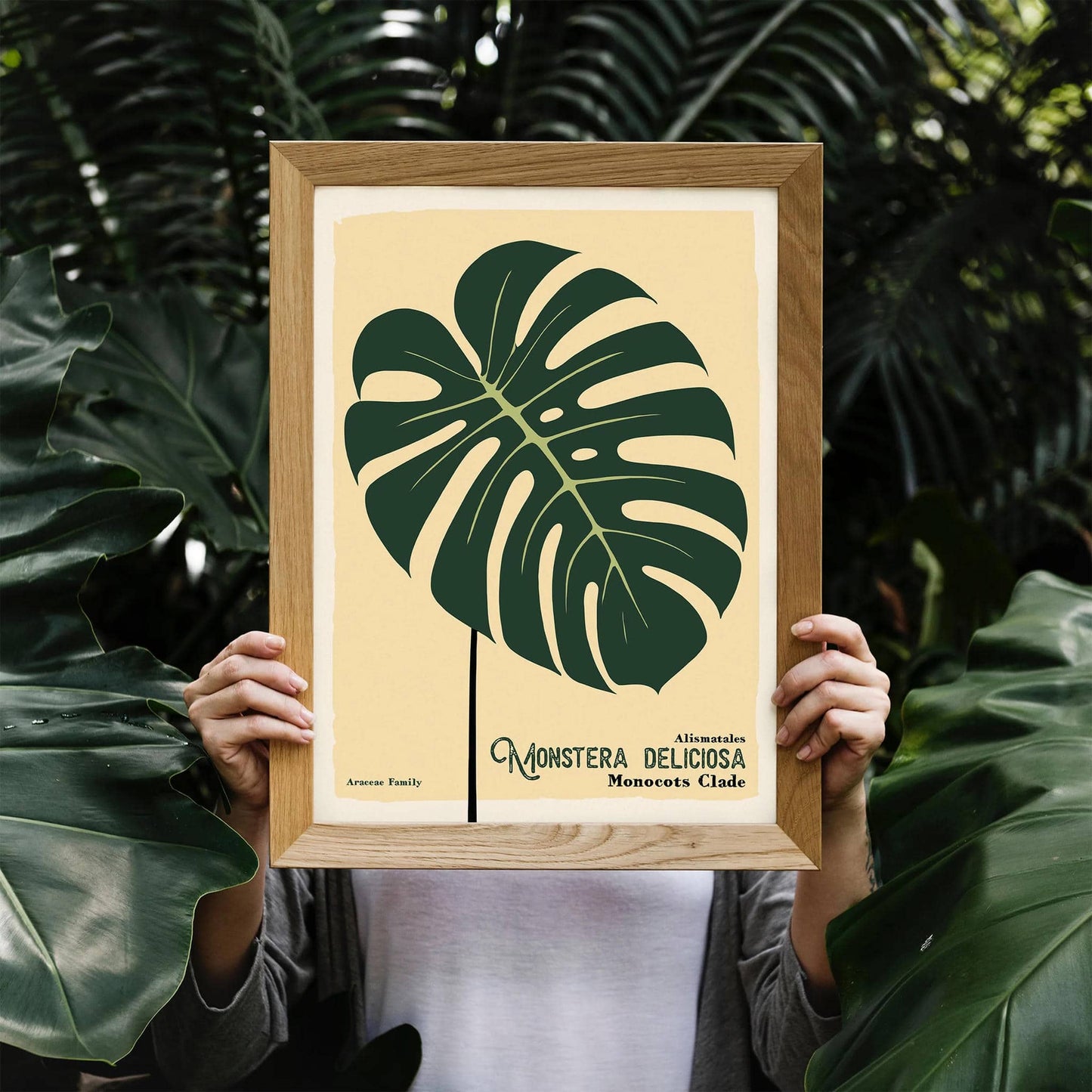 Monstera Deliciosa Retro Wall Art Print