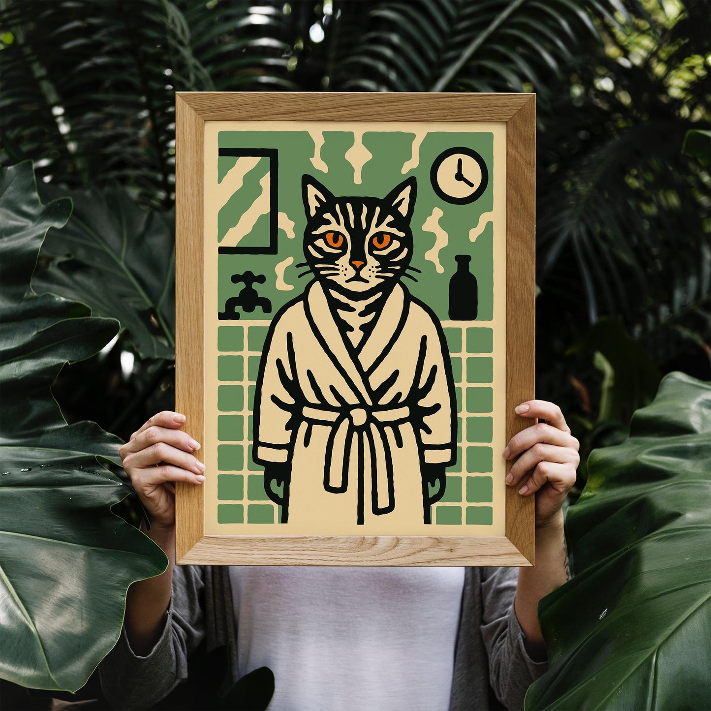Cat Spa Poster Print