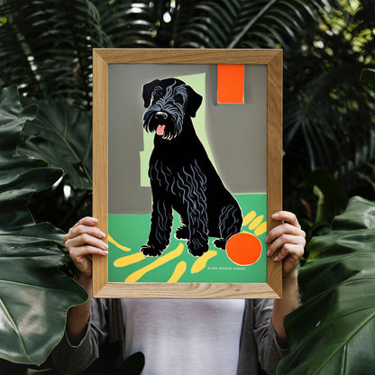 Black Terrier Artsy Wall Art Print