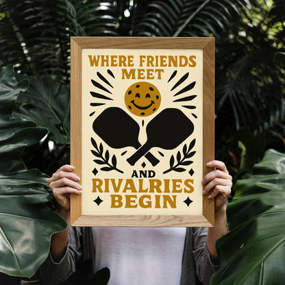 Pickleball Rivalry Poster