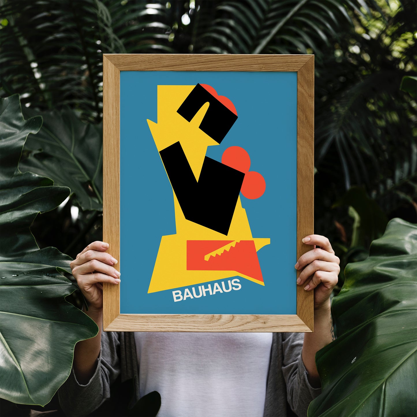 Bauhaus Shapes Retro Poster