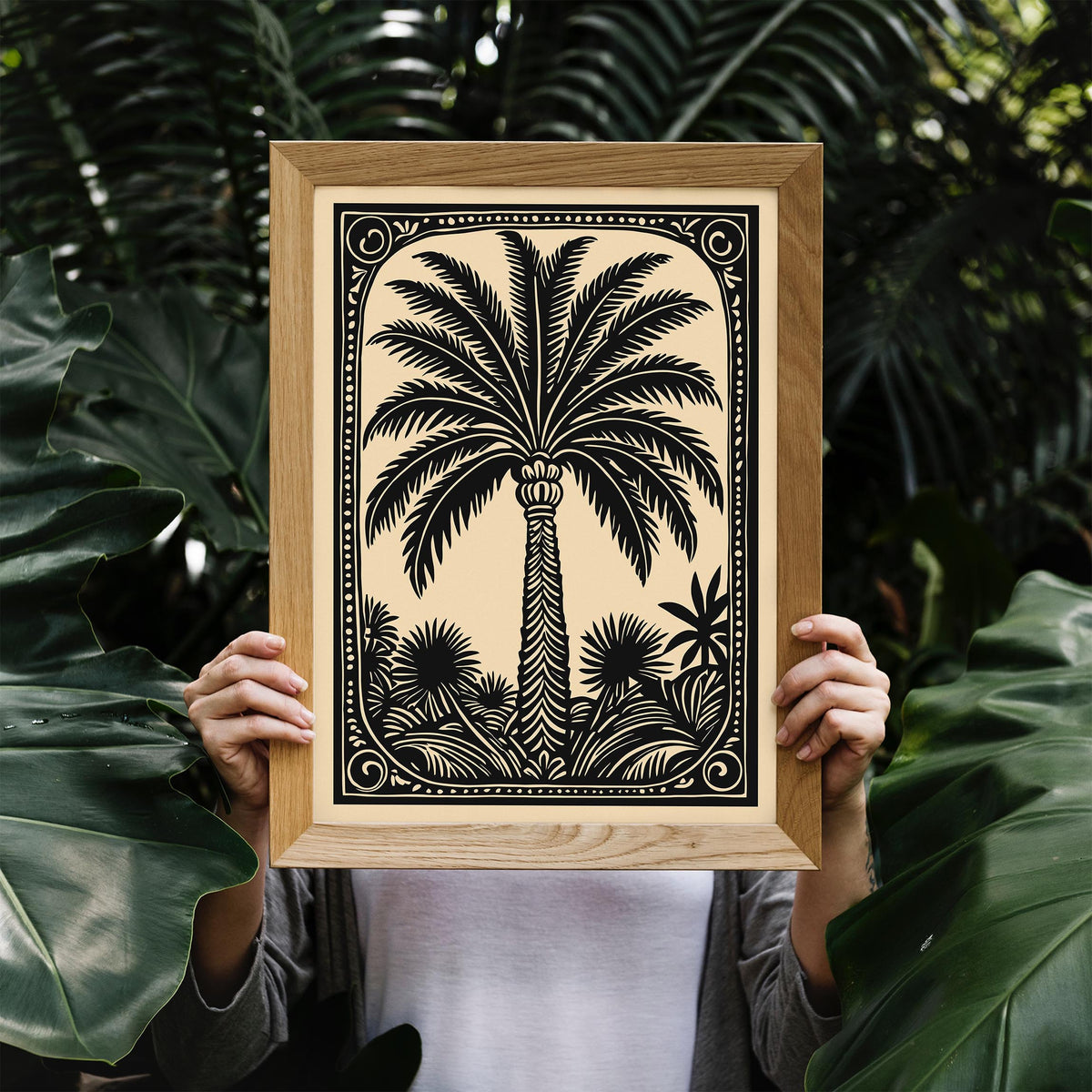 Black Palm Wall Art Print