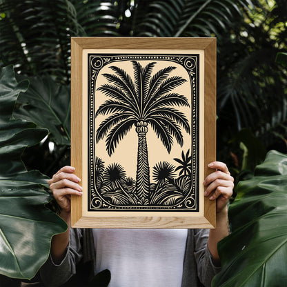 Black Palm Wall Art Print