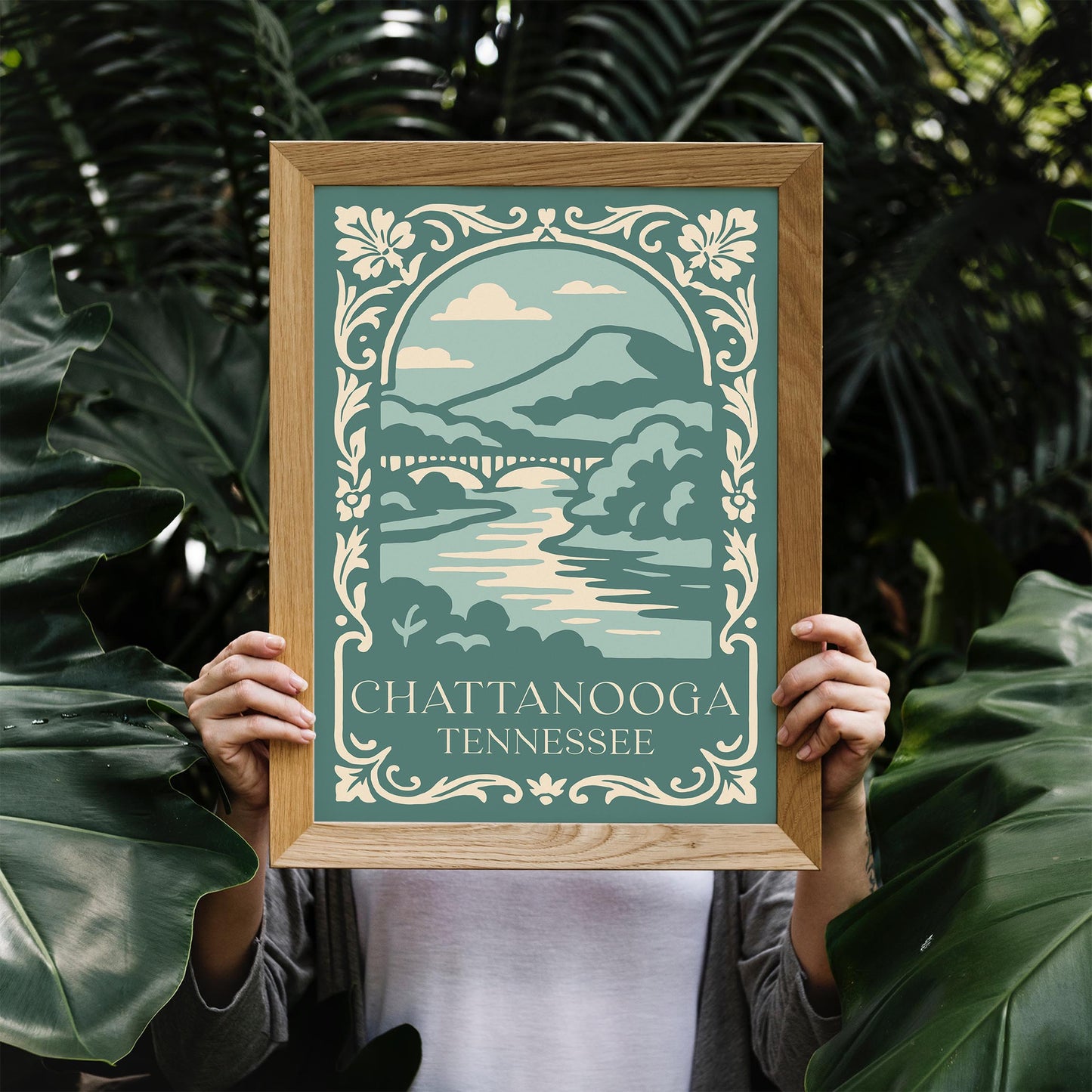 Chattanooga Tennessee Travel Green Poster