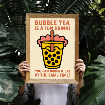 Bubble Tea Fun Poster Print