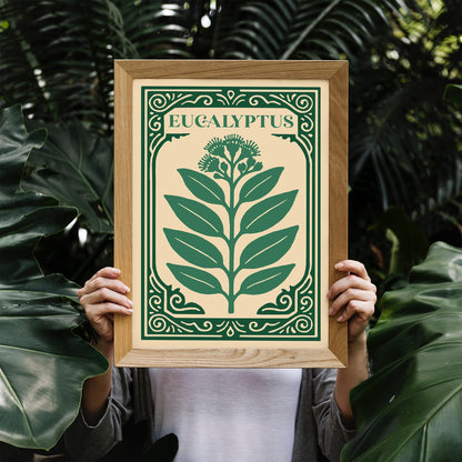 Eucalyptus Green Poster - Nature Rococo Revival Print