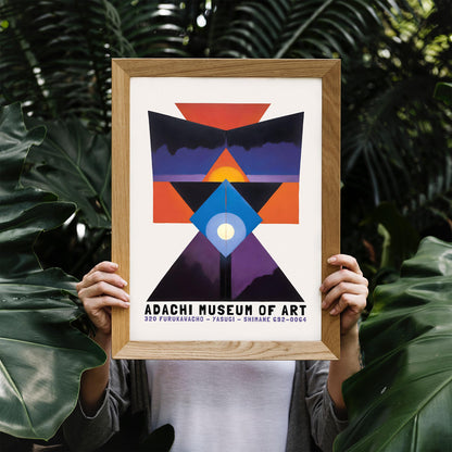 Adachi Geometric Sunset Poster