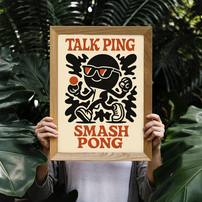 Smash Pong Retro Poster