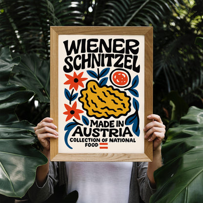 Wiener Schnitzel Austria Food Print