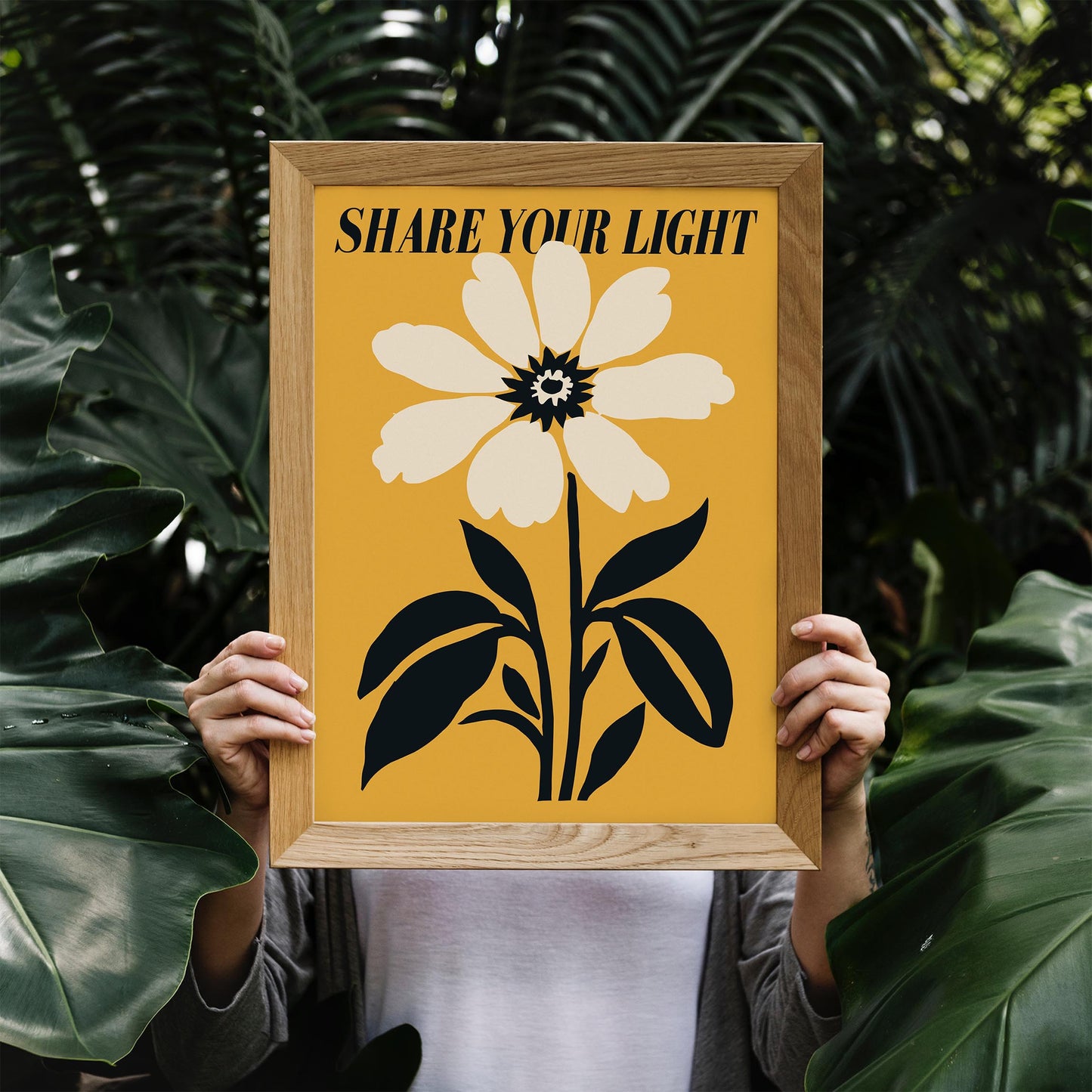 Share Your Light Floral Poster Print