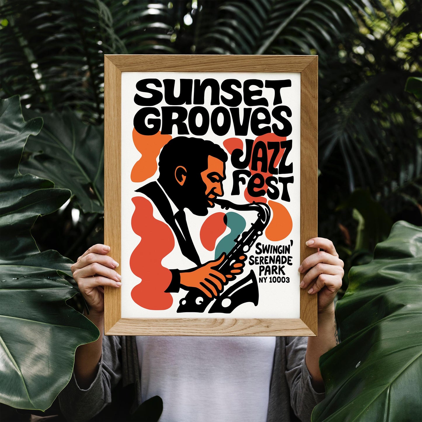Sunset Grooves Jazz Poster
