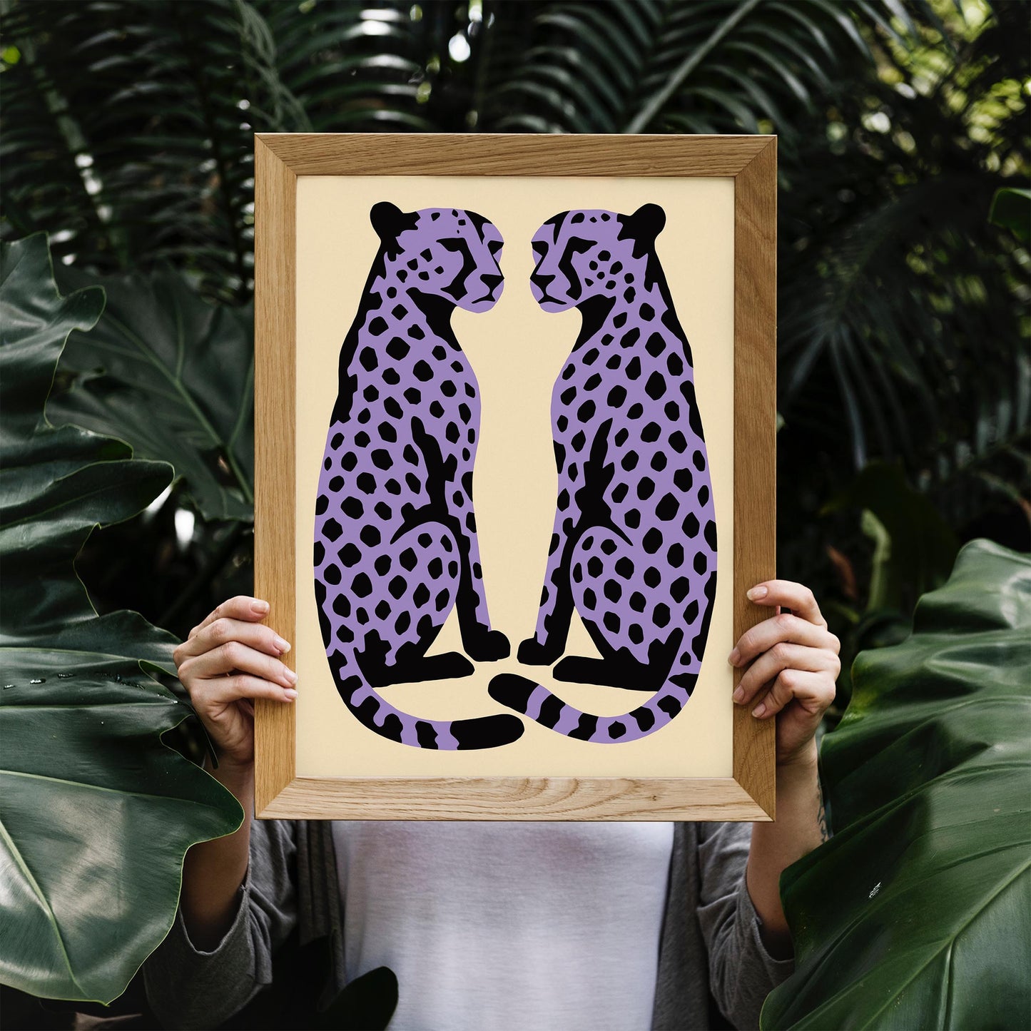 Purple Leopard Poster - Animal Wall Art Print