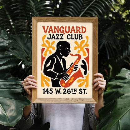 Jazz Club Sax Poster Print
