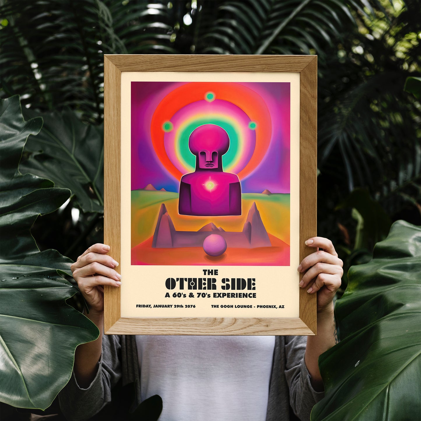 Trippy THE OTHER SIDE Hippie Festival 2076 Poster