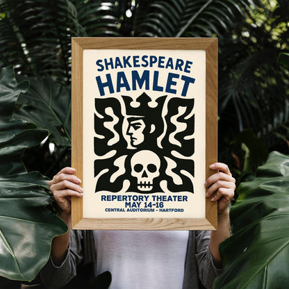 Hamlet Skull Poster Print