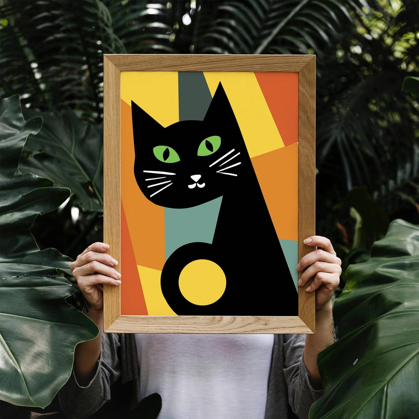 Mid-Century Retro Cat Poster - HypeSheriff