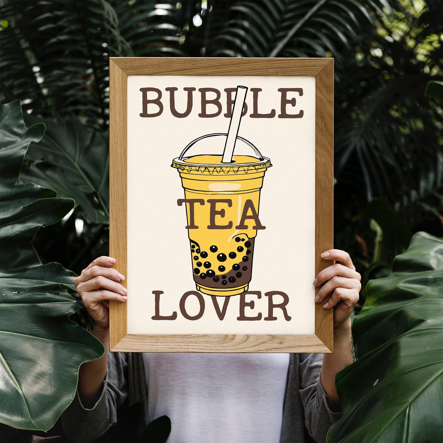 Yellow Bubble Tea Lover Poster