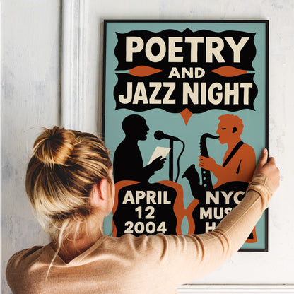 Poetry and Jazz Night Poster