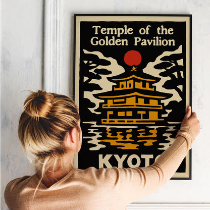 Kyoto Temple Travel Poster