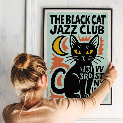 Black Cat Jazz Wall Art