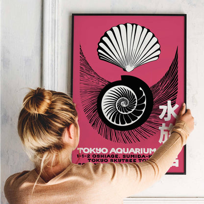 Pink Shells – Japanese Exhibit Poster