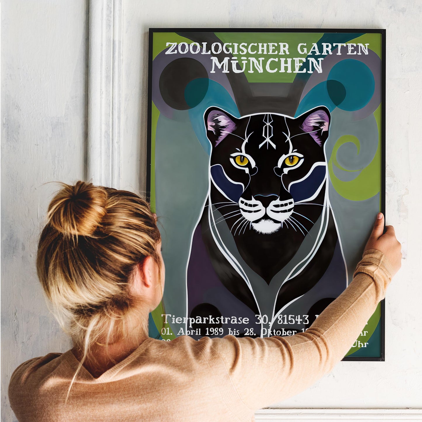 Munich Zoo Vintage Animal Poster Print