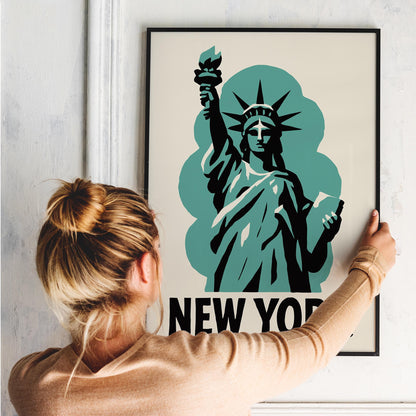 New York Statue Poster