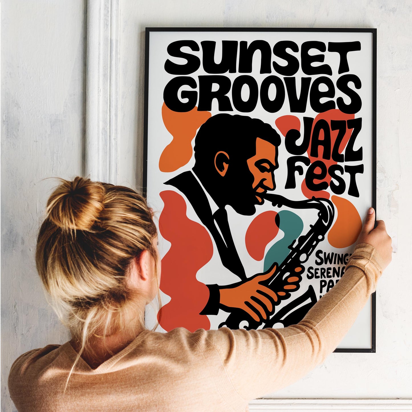Sunset Grooves Jazz Poster