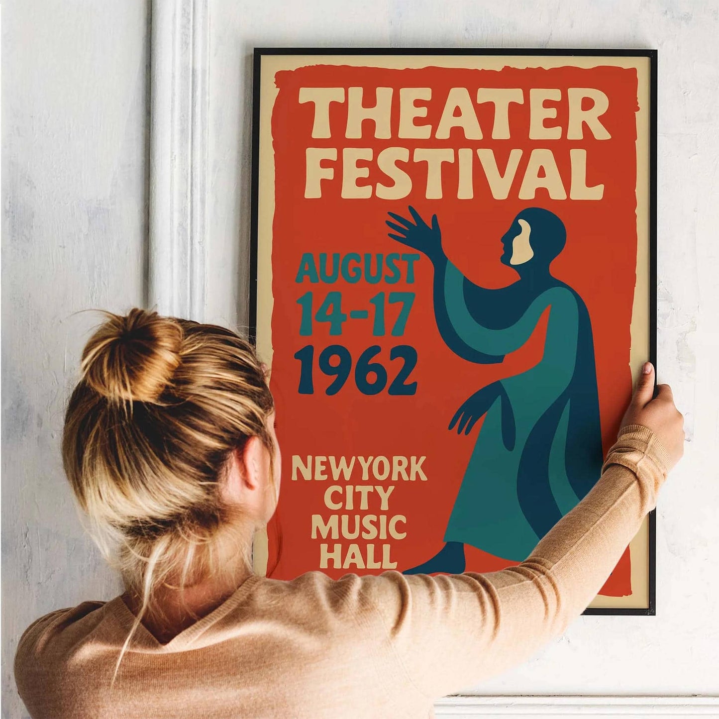 1962 Theater Festival Poster Print