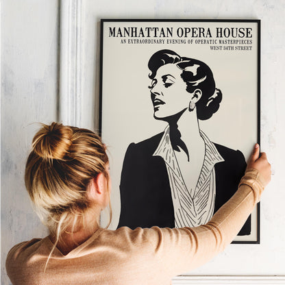 Manhattan Opera Portrait Poster