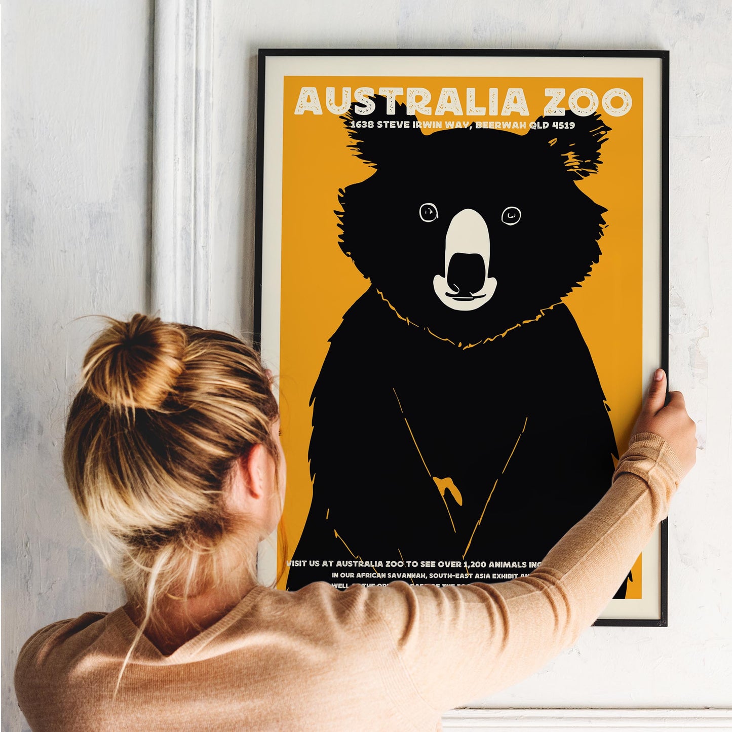 Australia Zoo Koala Vintage Travel Poster