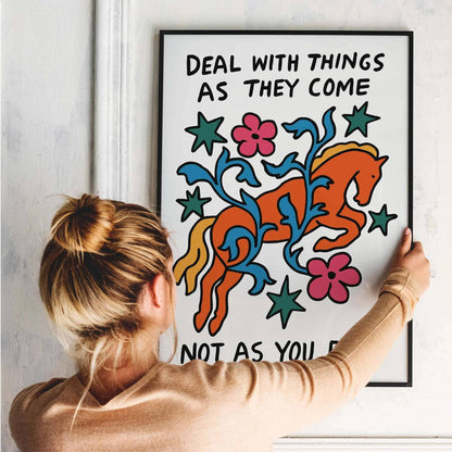 Motivational Horse Poster Print