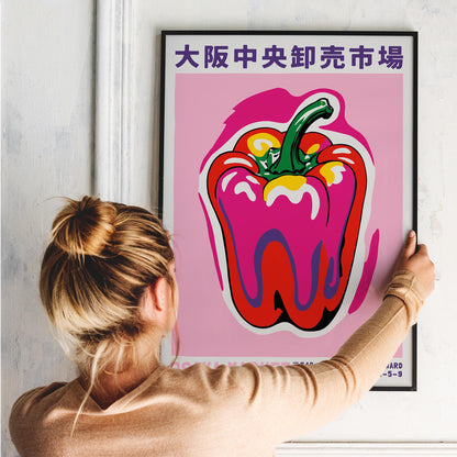 Osaka Market Pepper Poster