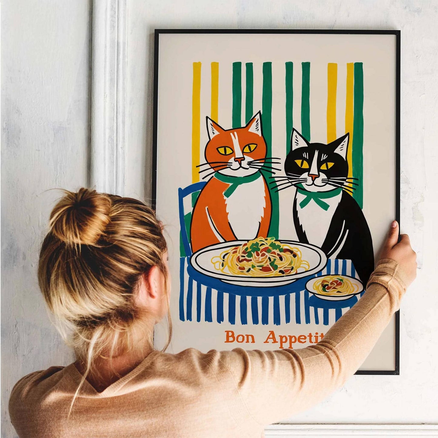 Bon Appetit Cat Dinner Poster