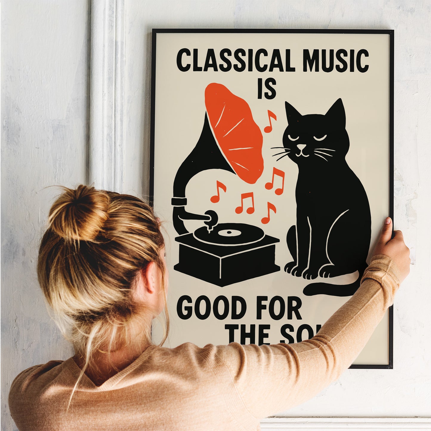 Classical Music Cat Poster