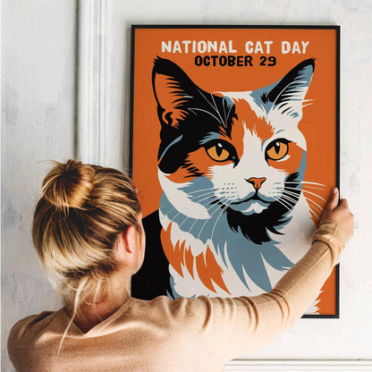 National Cat Day – Bold Feline Wall Art