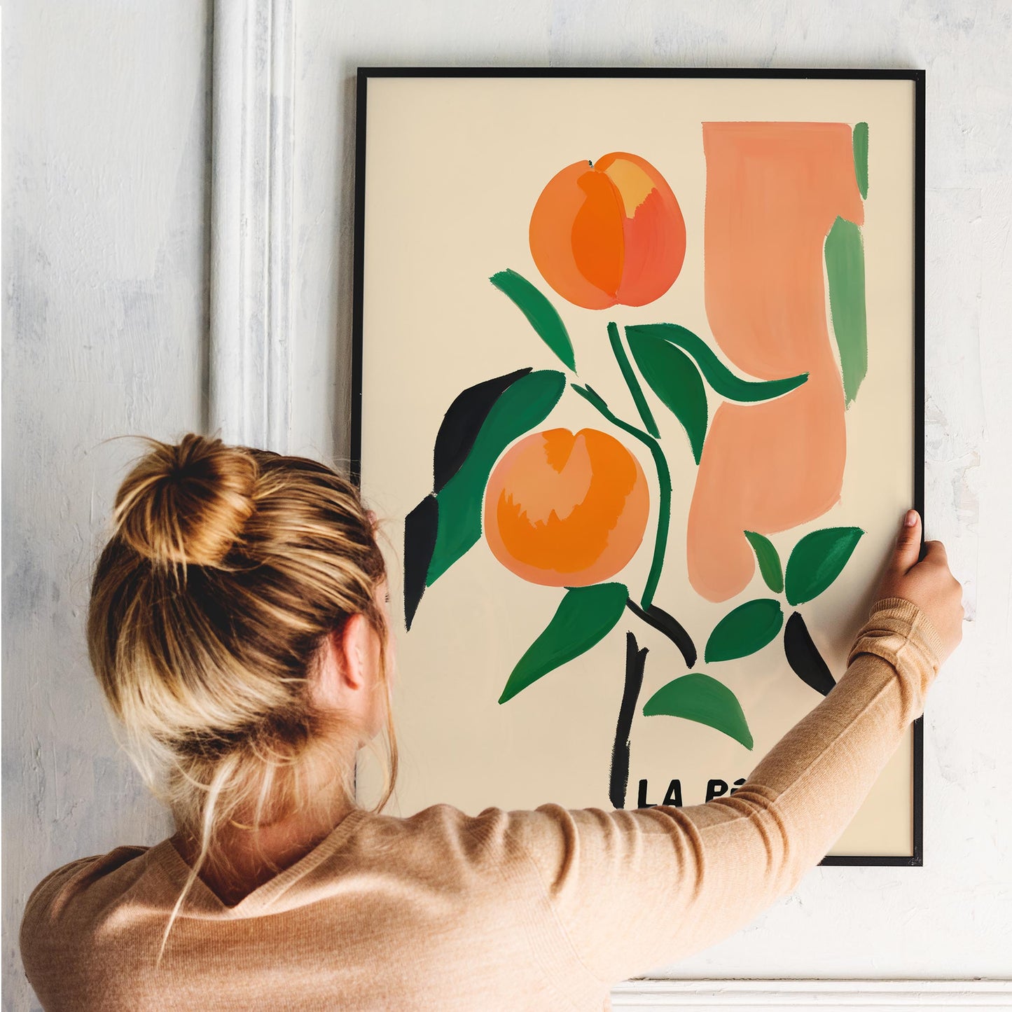La Peche Peach Botanical Art Print