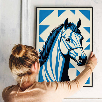Bold Horse Retro Wall Art Print