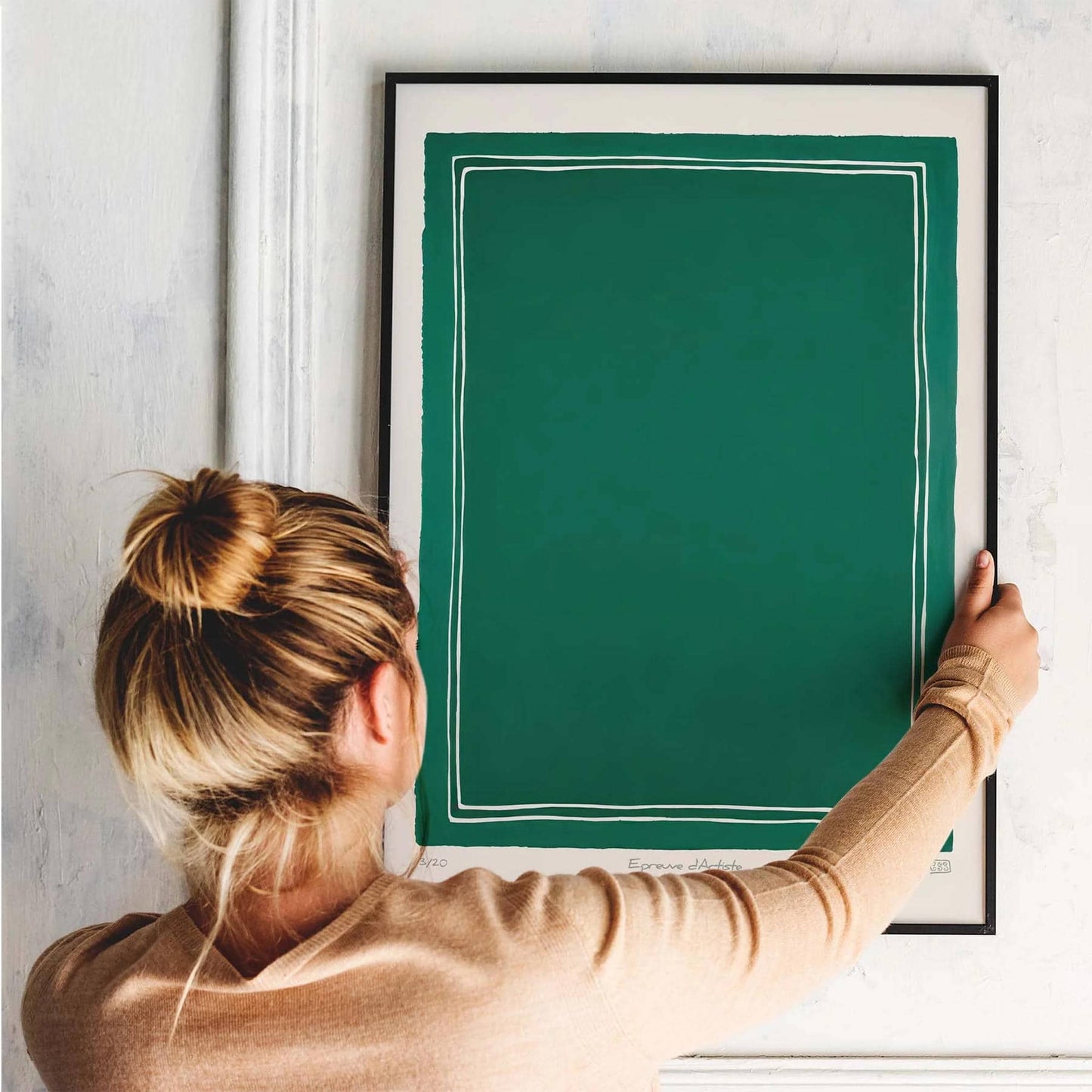 Modern Green Geometry Art Print