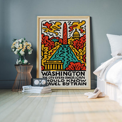 Washington Travel Poster Print