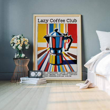 Lazy Coffee Club Poster