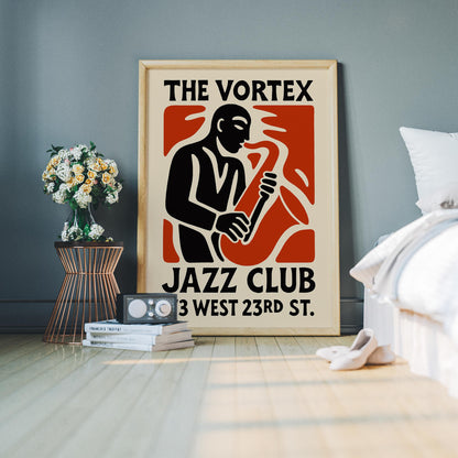 Vintage Jazz Club Poster - Retro Music Wall Art