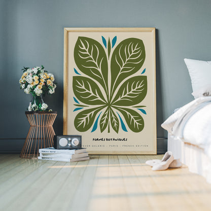 Green Leaf Botanique Art Print