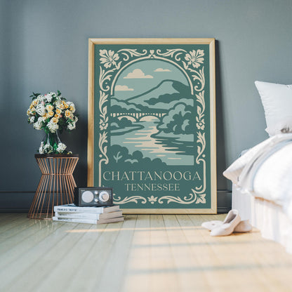 Chattanooga Tennessee Travel Green Poster