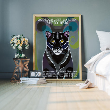 Munich Zoo Vintage Animal Poster Print