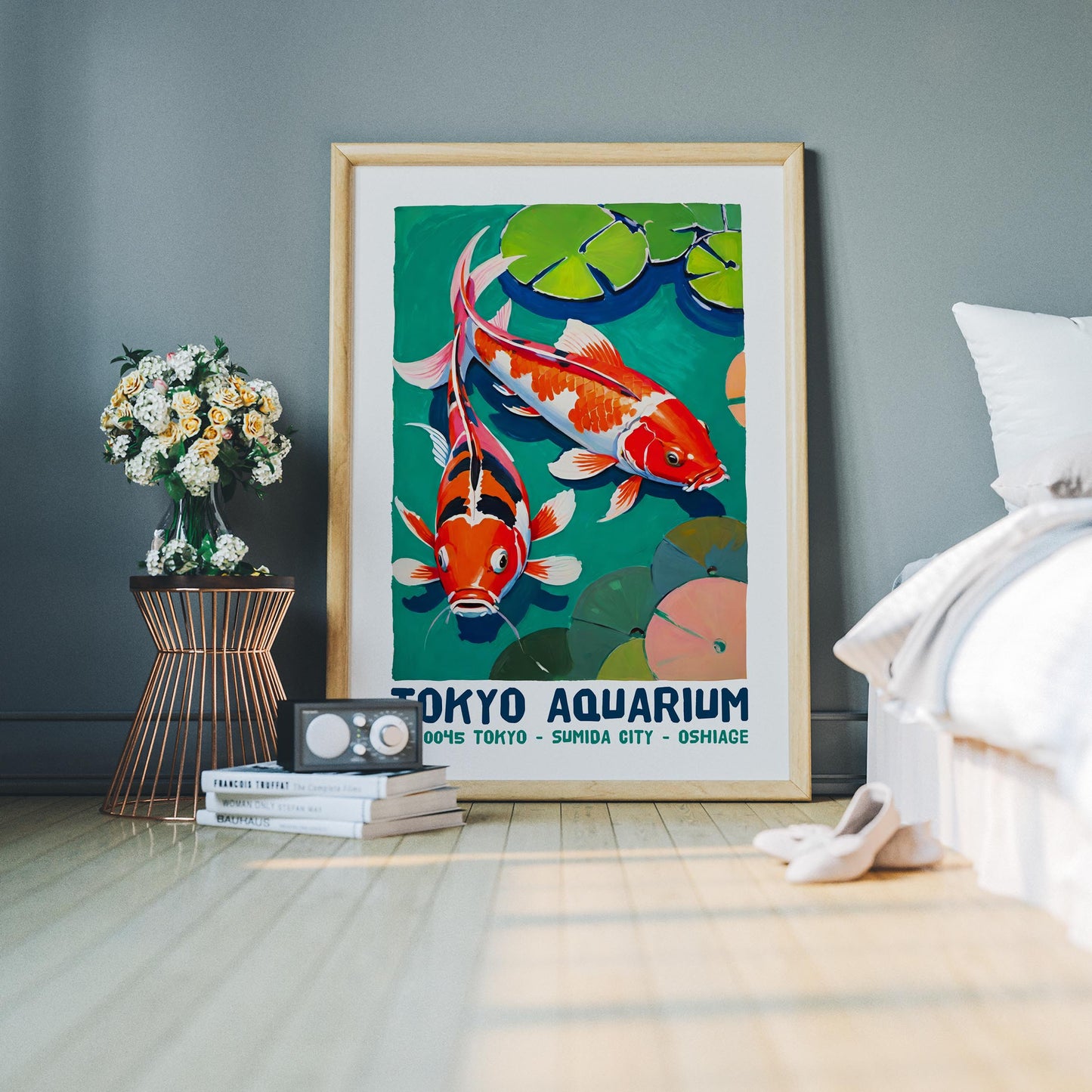 Tokyo Aquarium Koi Fish Poster Print