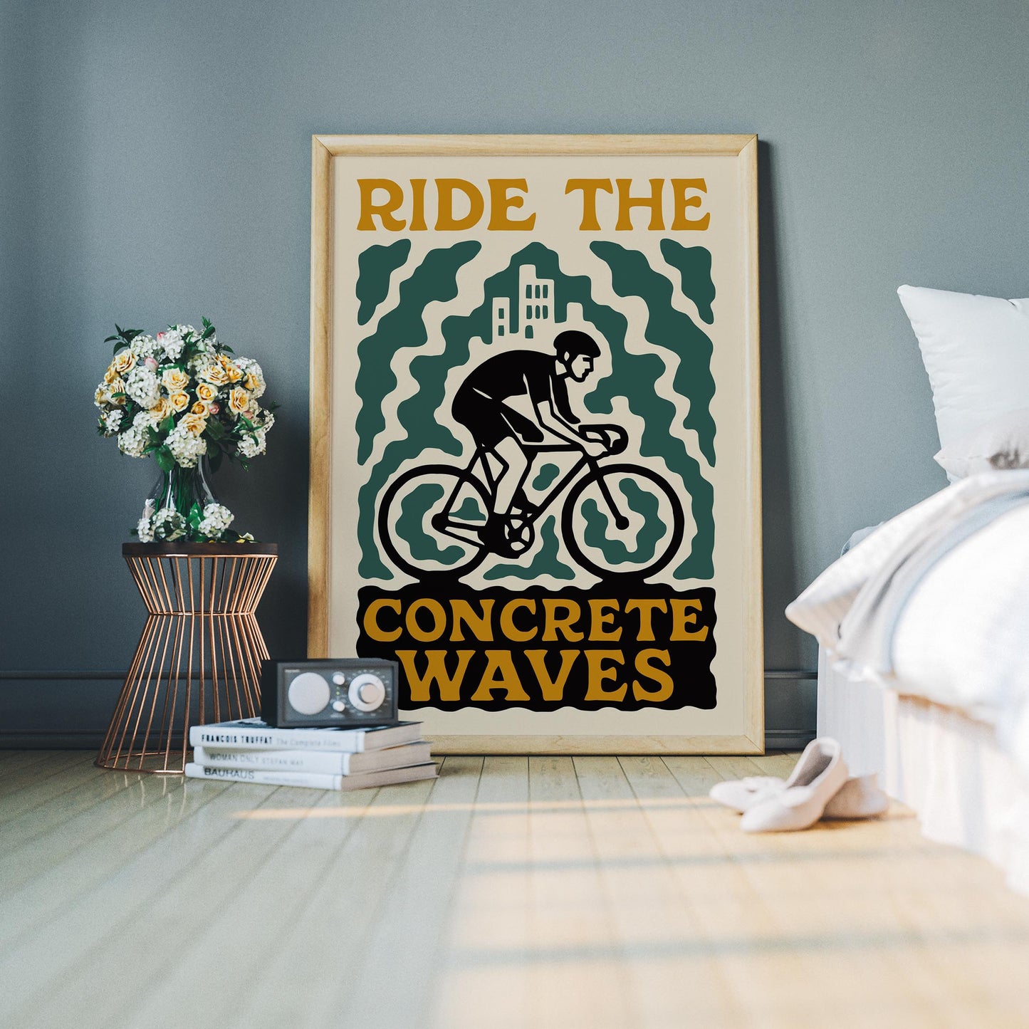 Retro Cycling Poster Print