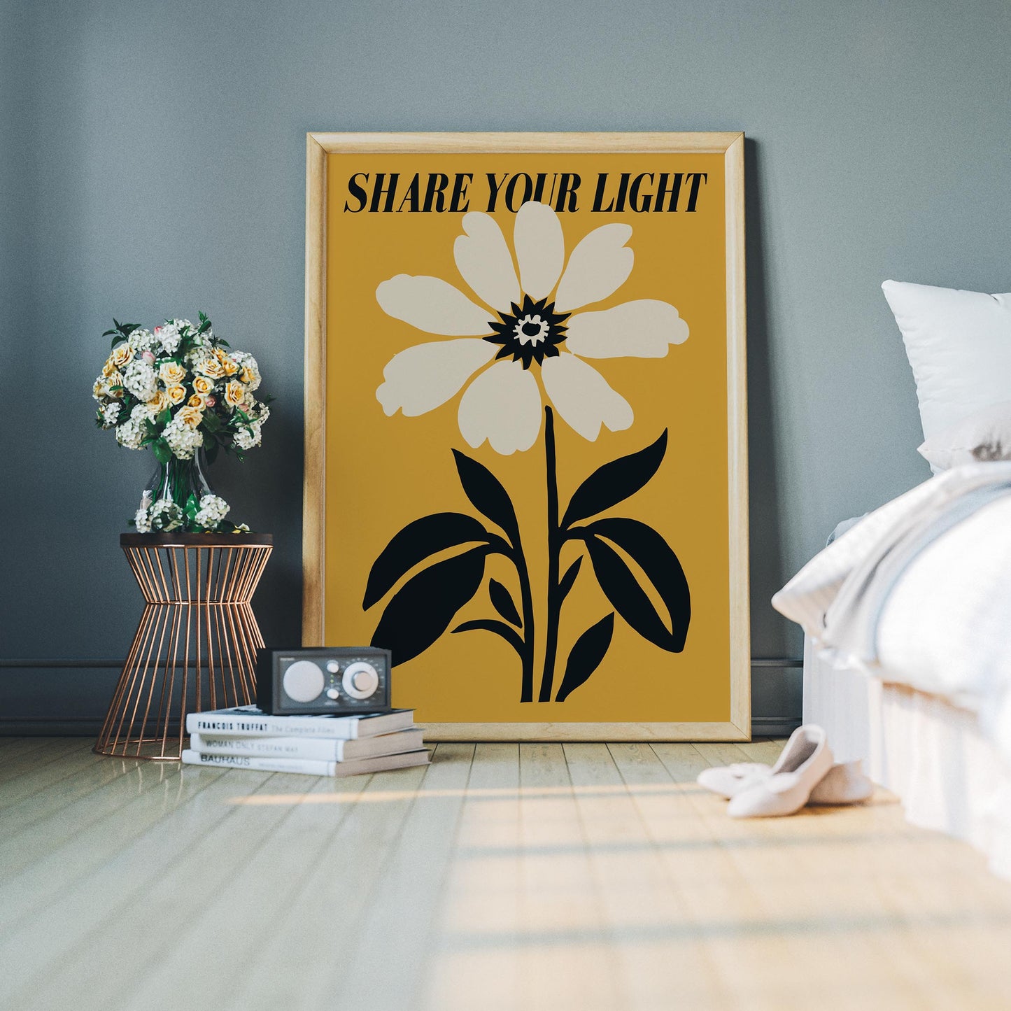 Share Your Light Floral Poster Print