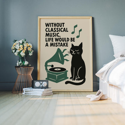Classical Music Cat Poster